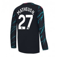 Manchester City Matheus Nunes #27 Tretí futbalový dres 2023-24 Dlhy Rukáv